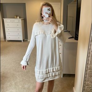 Beige sweater dress